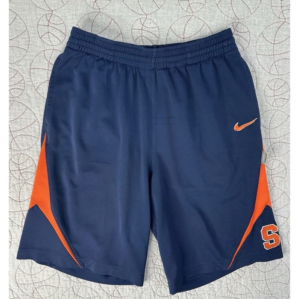 Nike Athletic Shorts Navy Blue Syracuse Orange Dri Fit / Men's Medium